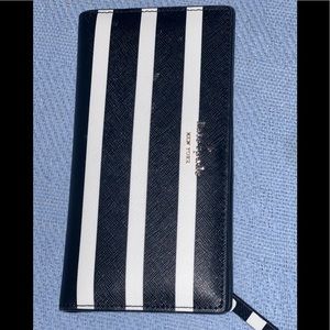 Black And White stripped Kate Spade Wallet